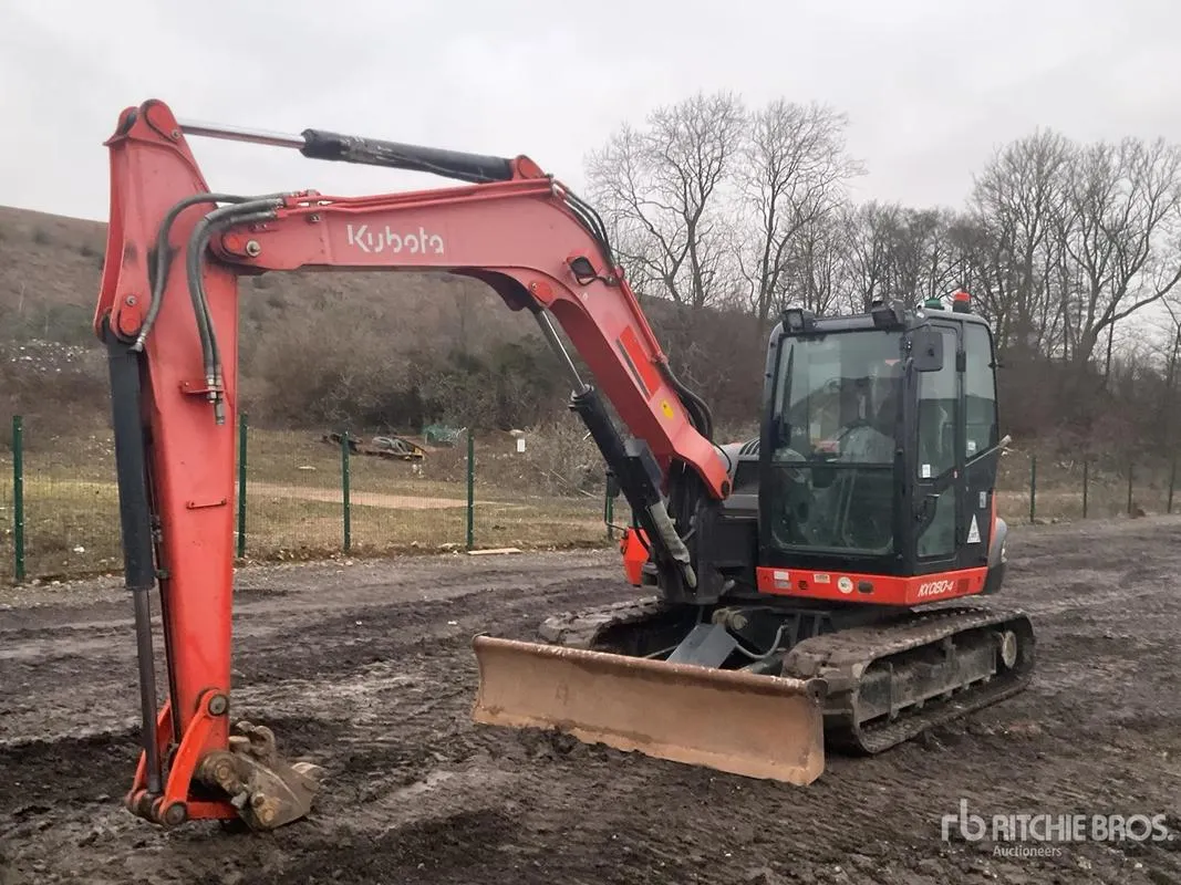 Малый экскаватор KUBOTA KX080-5 б/у2