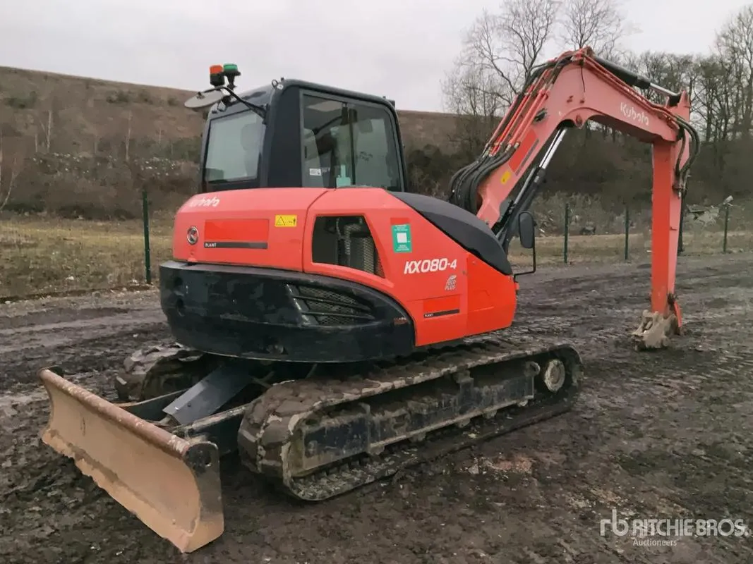 Малый экскаватор KUBOTA KX080-5 б/у1